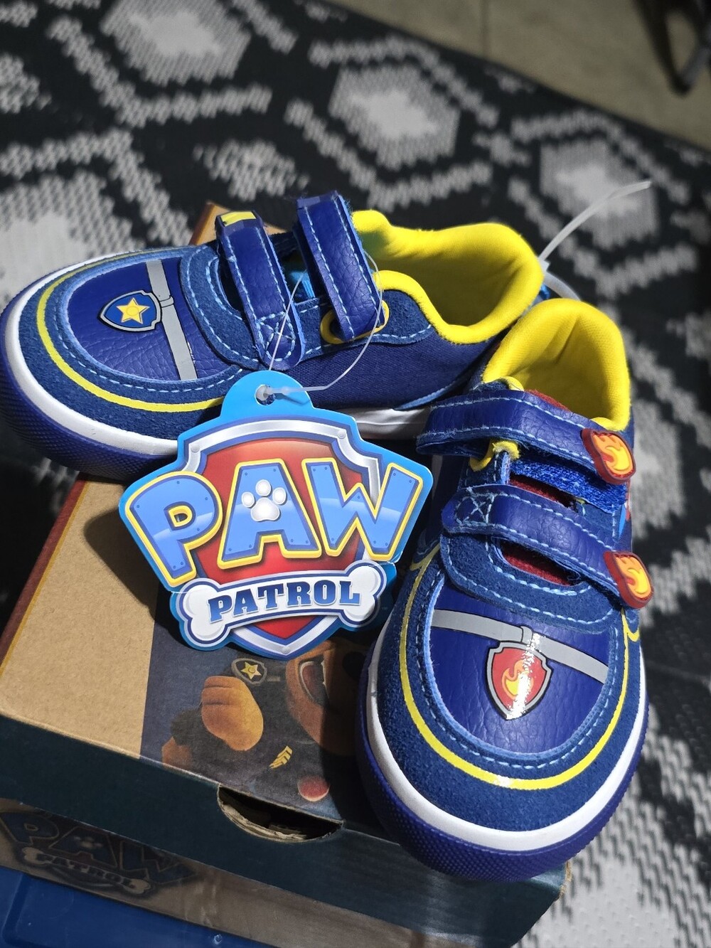Paw Patrol Kids Navy Blue Sneakers with Yellow & Red Accents